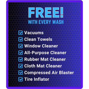 We offer the most free amenities with every wash and membership!